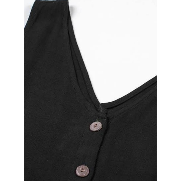 Black V Neck Romper - Picture 4 of 7